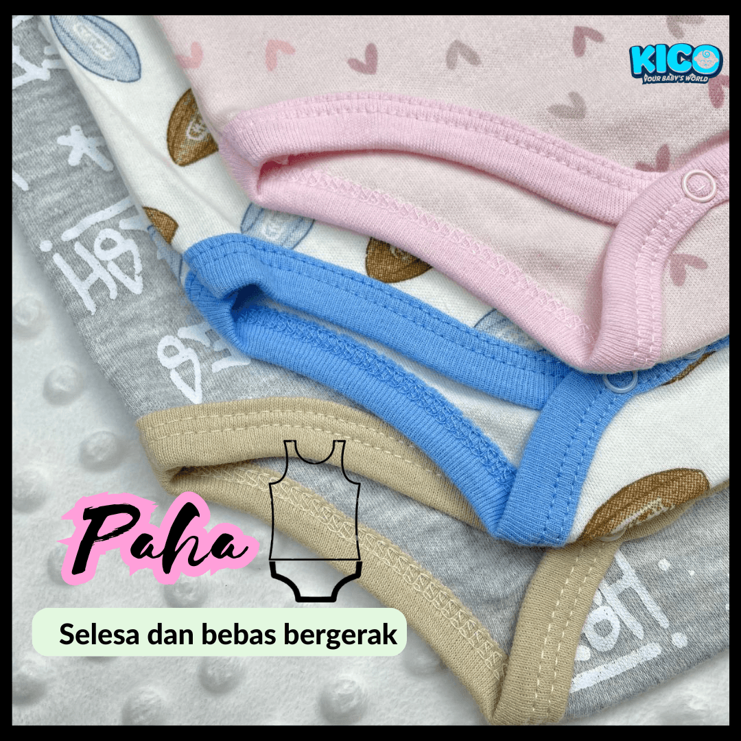 Hagia Singlet Romper - 1 Helai | Saiz 3-6 Bulan | Boy & Girl - Image 3