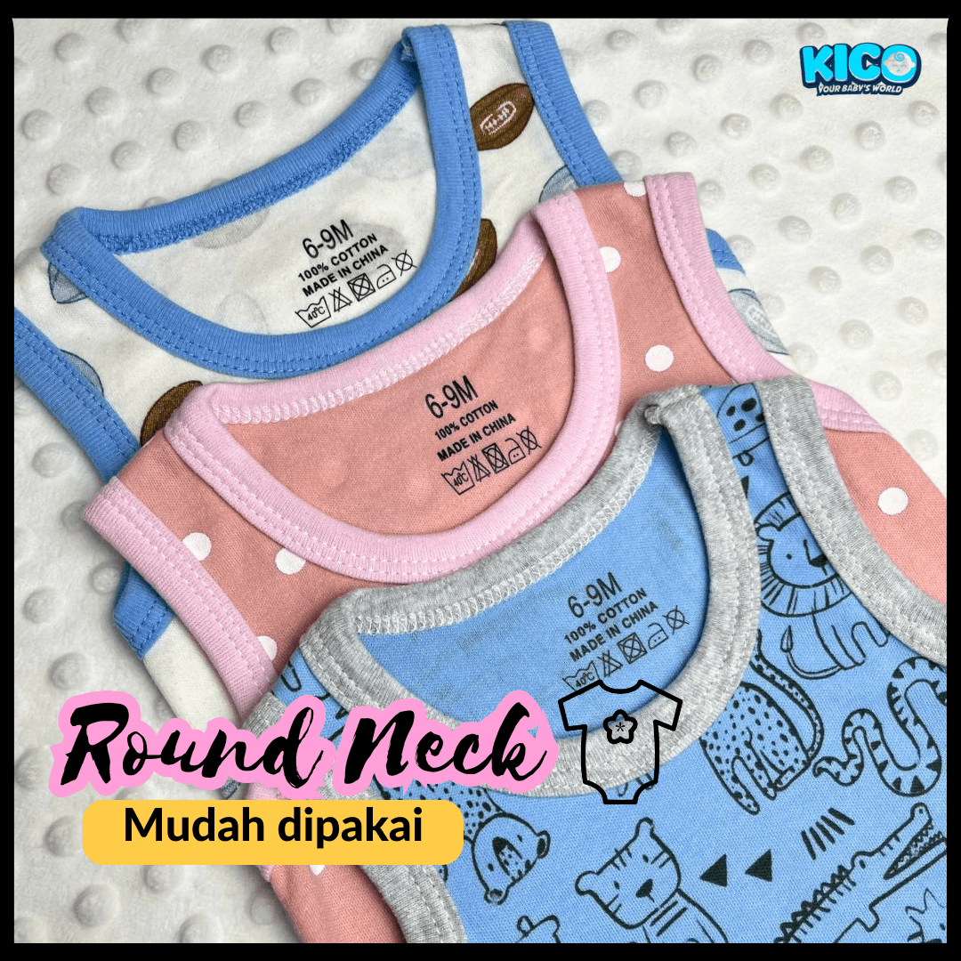 Hagia Singlet Romper - 1 Helai | Saiz 3-6 Bulan | Boy & Girl - Image 5