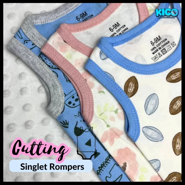 Hagia Singlet Romper - 5 Helai | Saiz 3-6 Bulan | Boy & Girl - Image 2