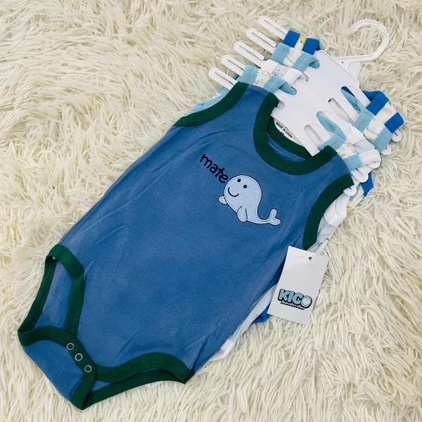 Hagia Singlet Romper - 5 Helai | Saiz 3-6 Bulan | Boy & Girl - Image 24