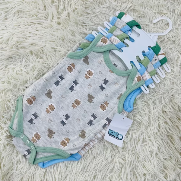 Hagia Singlet Romper - 5 Helai | Saiz 3-6 Bulan | Boy & Girl - Image 14