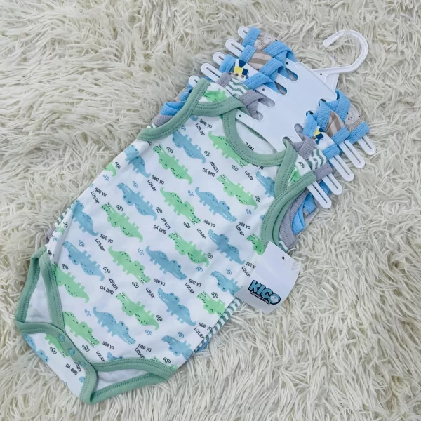 Hagia Singlet Romper - 5 Helai | Saiz 3-6 Bulan | Boy & Girl - Image 13