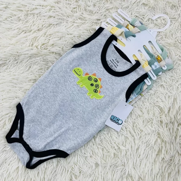 Hagia Singlet Romper - 5 Helai | Saiz 6-9 Bulan | Boy & Girl - Image 11