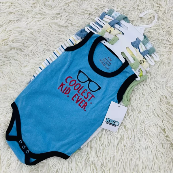 Hagia Singlet Romper - 5 Helai | Saiz 6-9 Bulan | Boy & Girl - Image 12