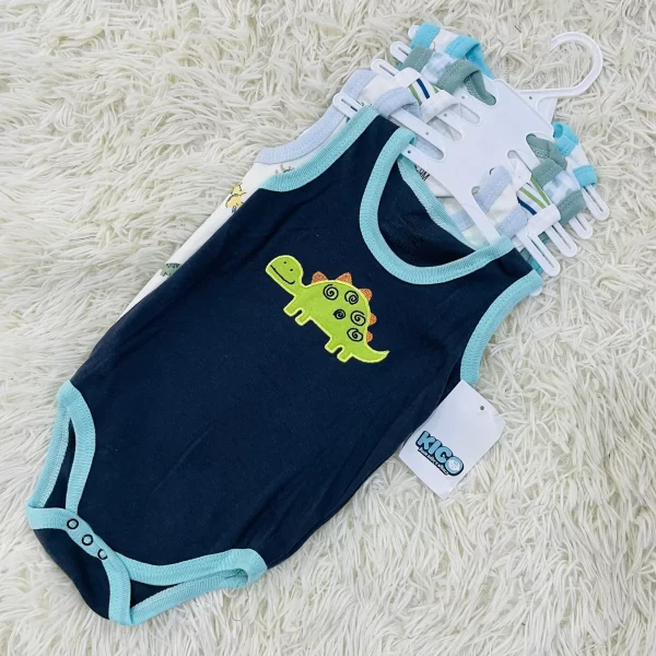 Hagia Singlet Romper - 5 Helai | Saiz 6-9 Bulan | Boy & Girl - Image 15