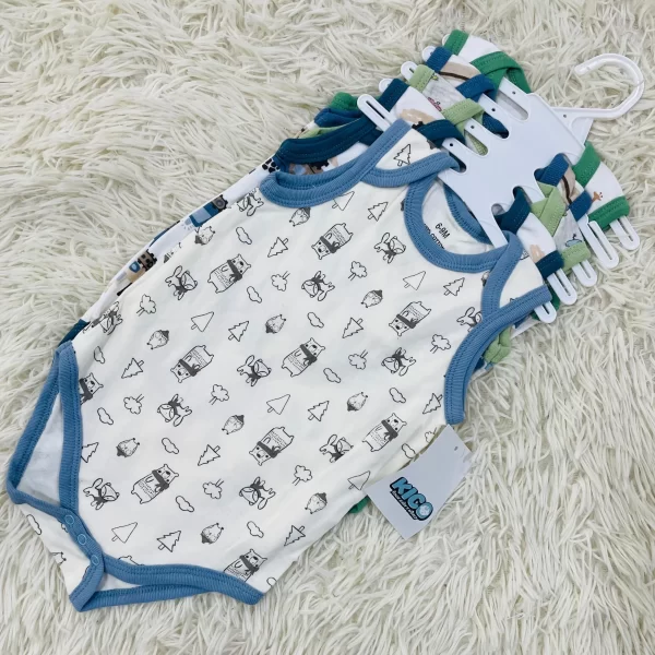 Hagia Singlet Romper - 5 Helai | Saiz 6-9 Bulan | Boy & Girl - Image 16