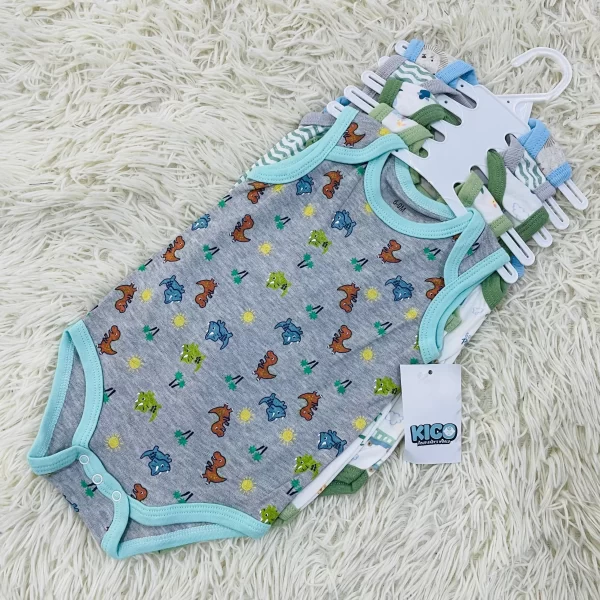 Hagia Singlet Romper - 5 Helai | Saiz 6-9 Bulan | Boy & Girl - Image 17