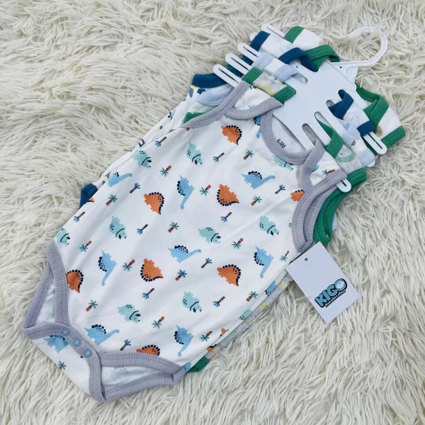 Hagia Singlet Romper - 5 Helai | Saiz 6-9 Bulan | Boy & Girl - Image 18
