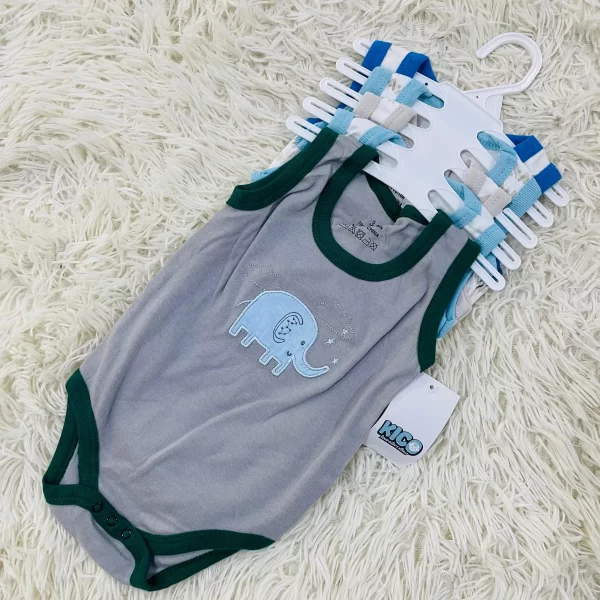 Hagia Singlet Romper - 5 Helai | Saiz 3-6 Bulan | Boy & Girl - Image 16