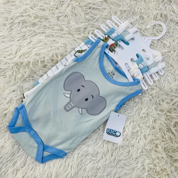 Hagia Singlet Romper - 5 Helai | Saiz 0-3 Bulan | Boy & Girl - Image 10