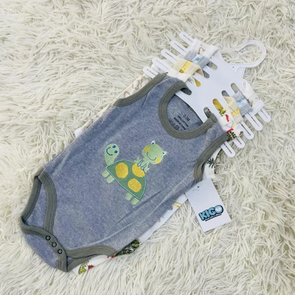 Hagia Singlet Romper - 5 Helai | Saiz 0-3 Bulan | Boy & Girl - Image 13