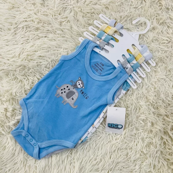 Hagia Singlet Romper - 5 Helai | Saiz 0-3 Bulan | Boy & Girl - Image 16