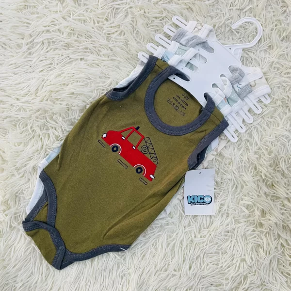 Hagia Singlet Romper - 5 Helai | Saiz 0-3 Bulan | Boy & Girl - Image 17