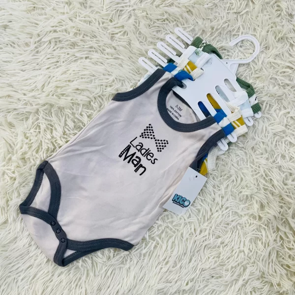 Hagia Singlet Romper - 5 Helai | Saiz 0-3 Bulan | Boy & Girl - Image 18