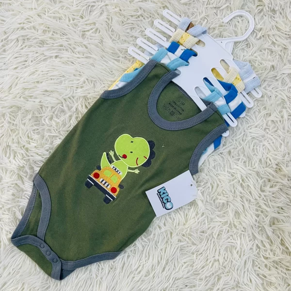 Hagia Singlet Romper - 5 Helai | Saiz 0-3 Bulan | Boy & Girl - Image 19
