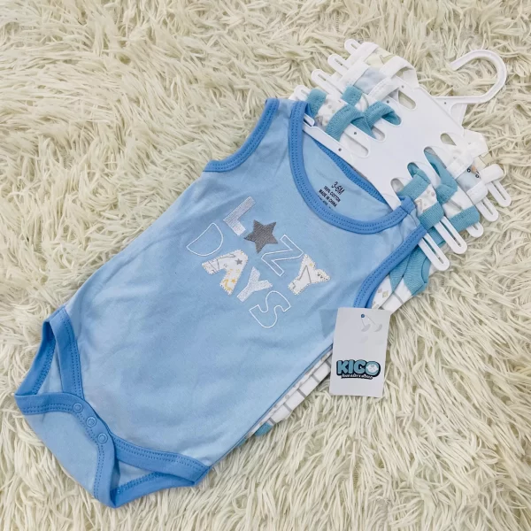 Hagia Singlet Romper - 5 Helai | Saiz 3-6 Bulan | Boy & Girl - Image 18