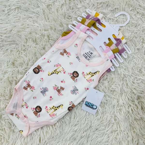 Hagia Singlet Romper - 5 Helai | Saiz 0-3 Bulan | Boy & Girl - Image 32