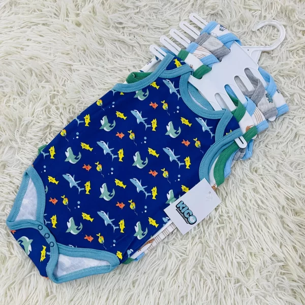 Hagia Singlet Romper - 5 Helai | Saiz 3-6 Bulan | Boy & Girl - Image 19